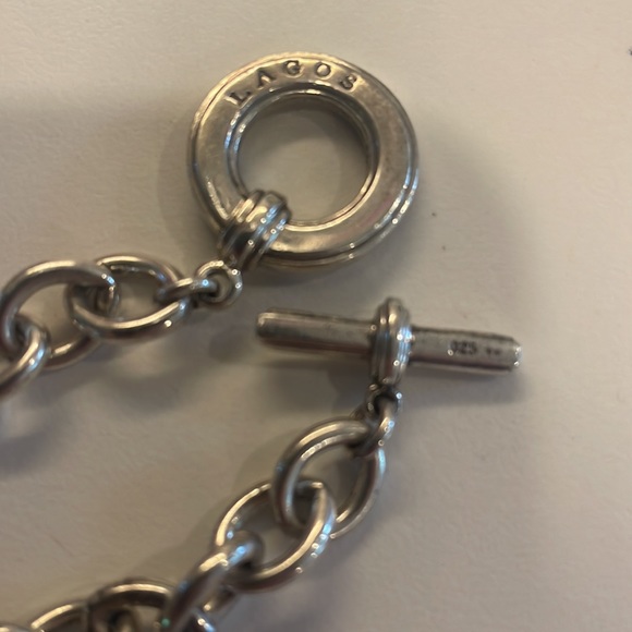 Authentic LAGOS Sterling Link Toggle Bracelet With Heart Charm - Picture 8 of 9